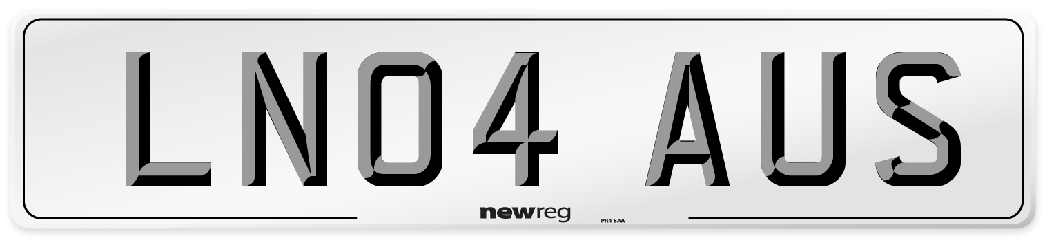 LN04 AUS Number Plate from New Reg